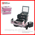 Very Popular Aluminum Pink Makeup Case With Mirror Clairol Lighted Makeup Mirror For Travel uses